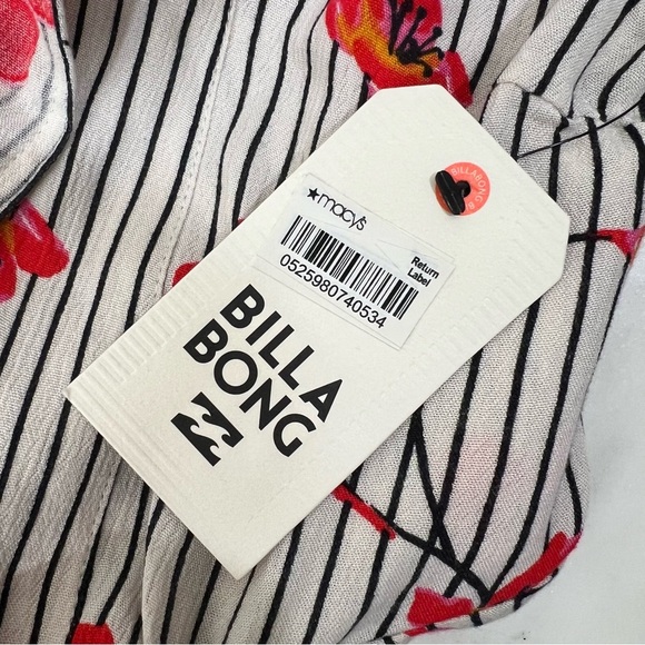 Billabong NWT Floral Striped Wrap Midi Dress Size Smalll - Picture 12 of 13
